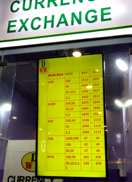 Обмен валюты в Мьянме. Что использовать - кьяты или доллары?