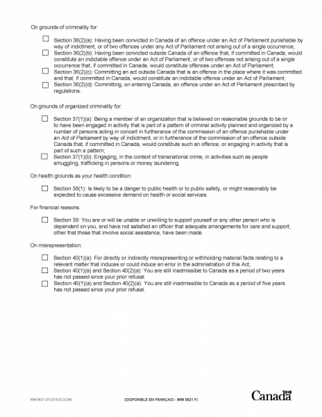 Отказ в визе в Канаду: причины и что делать