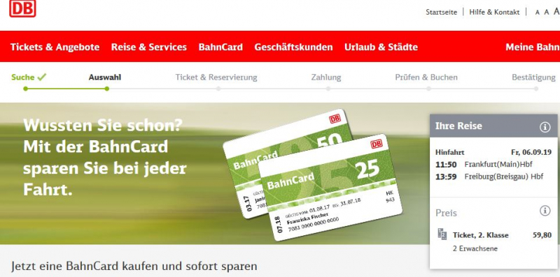 Железные дороги Германии (Deutsche Bahn) - покупка ж/д билетов онлайн, картой МИР