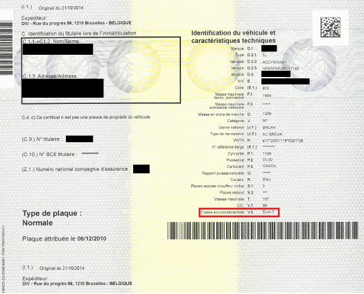 Brussels. Low emission zone. Lez-certificate@1x
