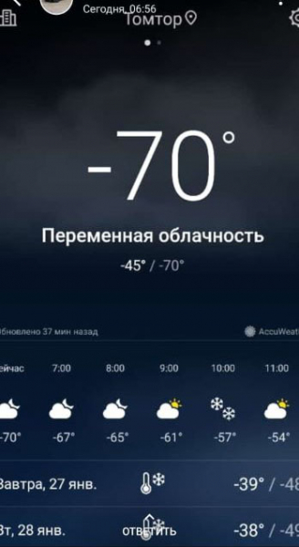 Якутия. Оймякон - полюс холода Северного полушария. Январь 2020.