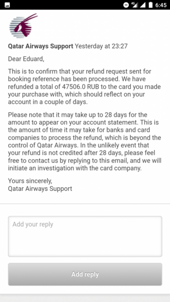 Qatar Airways 2025: отмена рейсов, возврат денег и проблемы с трансферами