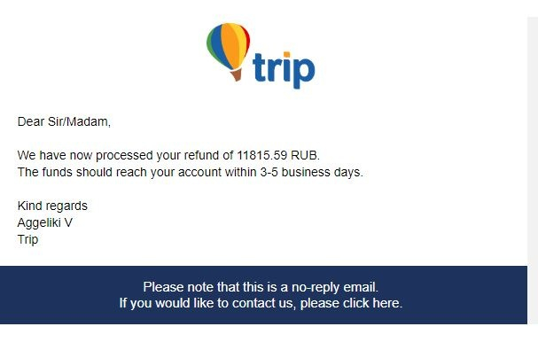 Тrip.com — отзывы о покупке авиабилетов, возврате, обмене и проблемах с бронированием