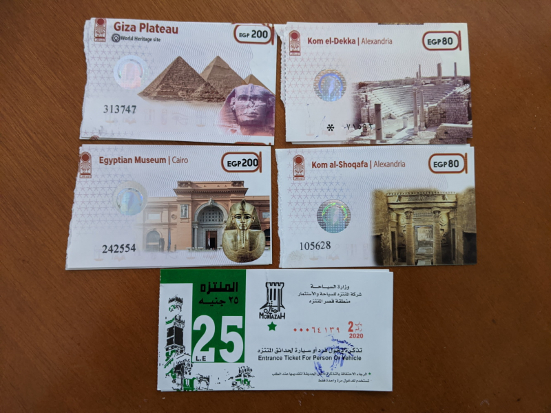 Стоимость входных билетов в достопримечательности Египта