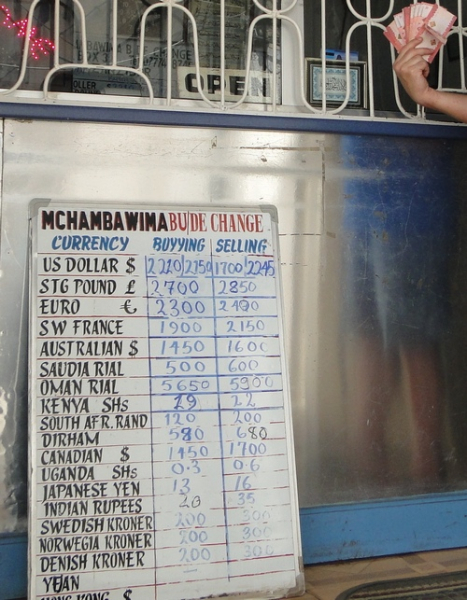 Обмен валюты в Танзании