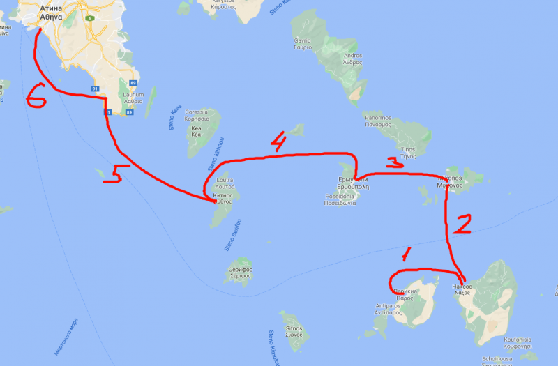 Греция. Кикладские острова. с 11 по 18 сентября 2021 г. Яхтинг на катамаране