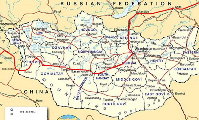 По суше в Магадан через Киргизию, Китай и Монголию, июль-август 2014. Часть 3: Монголия