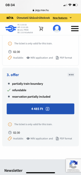 Железные дороги Венгрии - покупка билетов, резервация мест