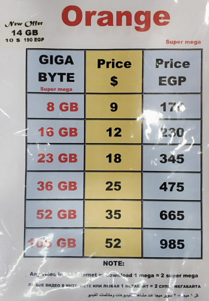 Мобильный интернет в Египте: операторы, где купить сим-карту