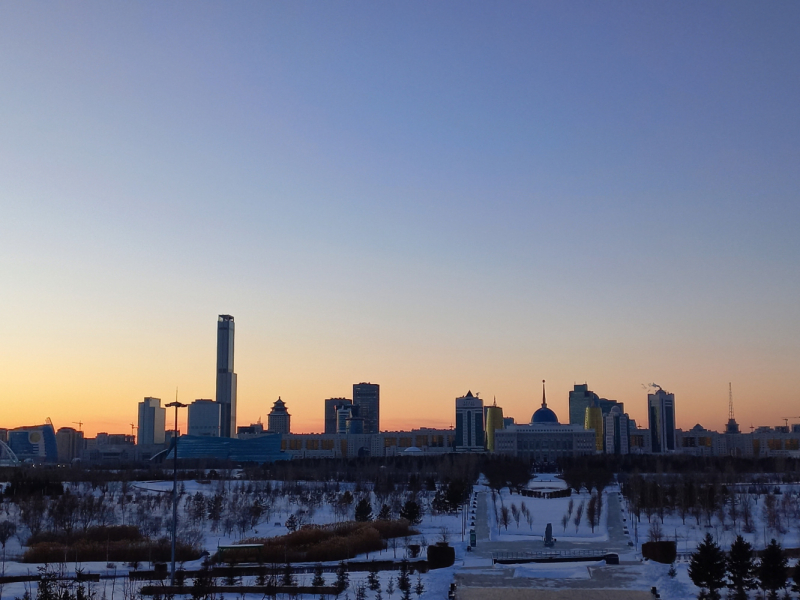 Казахстан. Север, Астана. Ноябрь, 2022г.