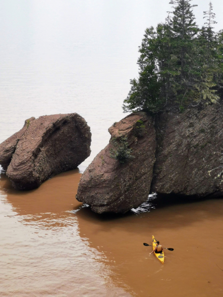 Босиком по морскому дну. Bay of Fundy, New Brunswick.