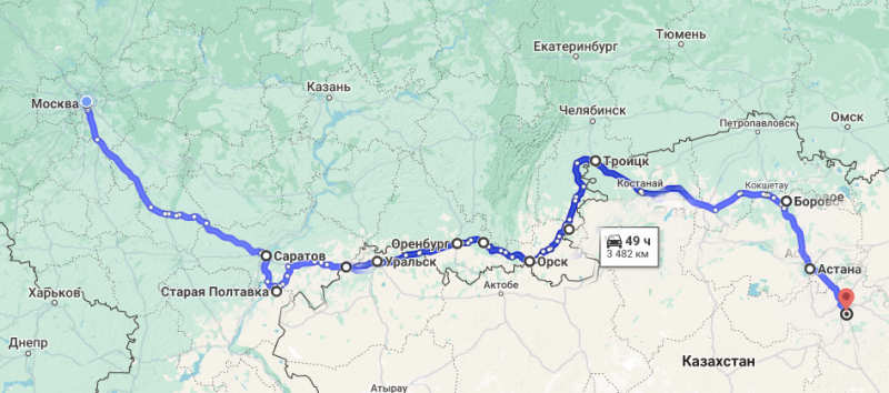 Путешествие на машине по северу Казахстана и югу РФ в мае 2015