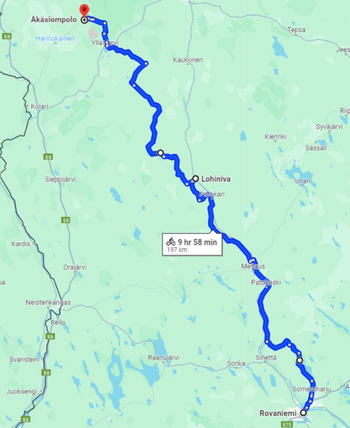 На велосипеде от Рованиеми до Yllas (Лапландия)