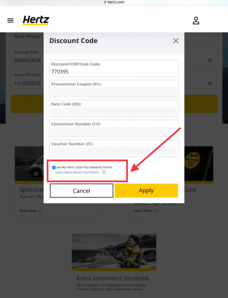 Hertz: скидки, купоны, коды