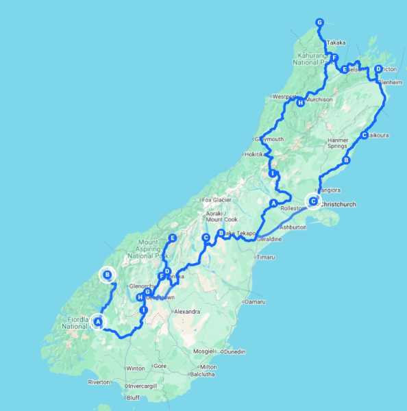 Новая Зеландия во второй раз на машине (21 день  - 2 острова) . Новогодние праздники