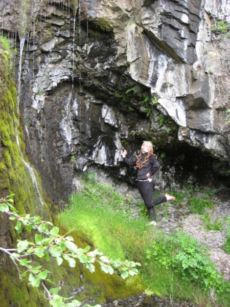 Водопад в парке Skaftafell в Исландии