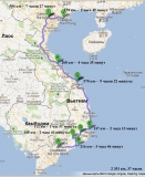 Более 2000 км с юга на север по Вьетнаму.