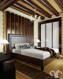 спальня в деревянном доме