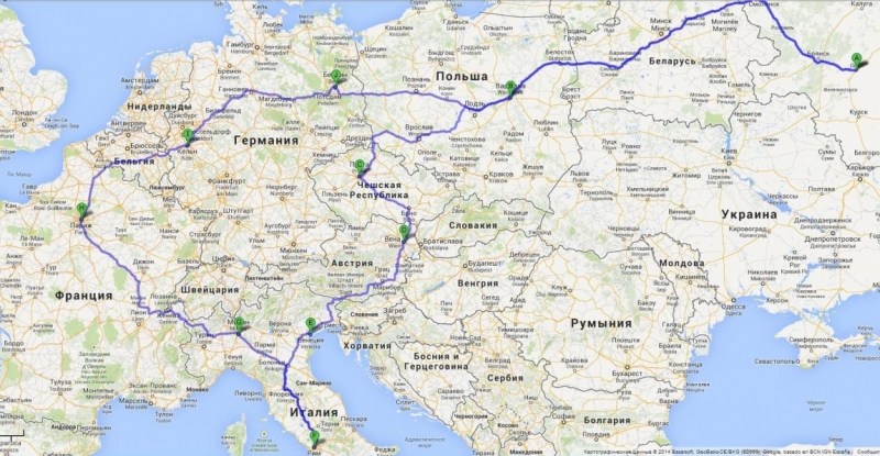 Помогите/подскажите маршрут "галопом по Европе" для новичка (21 день)