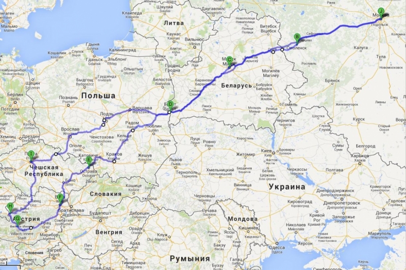 Автопутешествие сахалинцев: Москва-Беларусь-Польша-Чехия-Австрия и обратно.Дек '13-янв '14