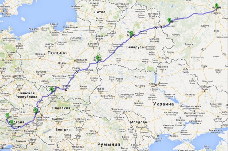 Автопутешествие сахалинцев: Москва-Беларусь-Польша-Чехия-Австрия и обратно.Дек '13-янв '14