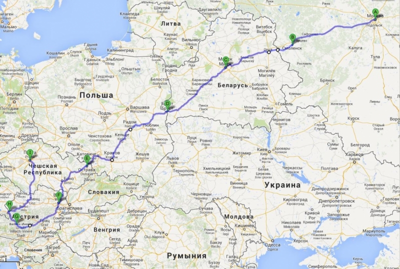 Автопутешествие сахалинцев: Москва-Беларусь-Польша-Чехия-Австрия и обратно.Дек '13-янв '14