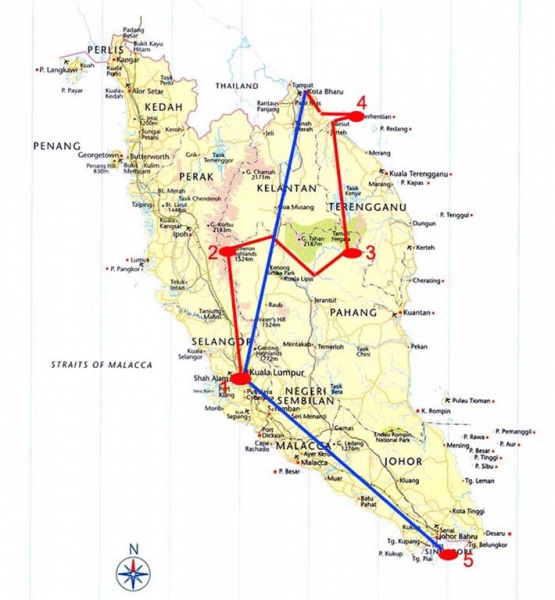Малаккский полуостров: Кэмерон Хайлэндс, Таман Негара, Перхентианы и Сингапур