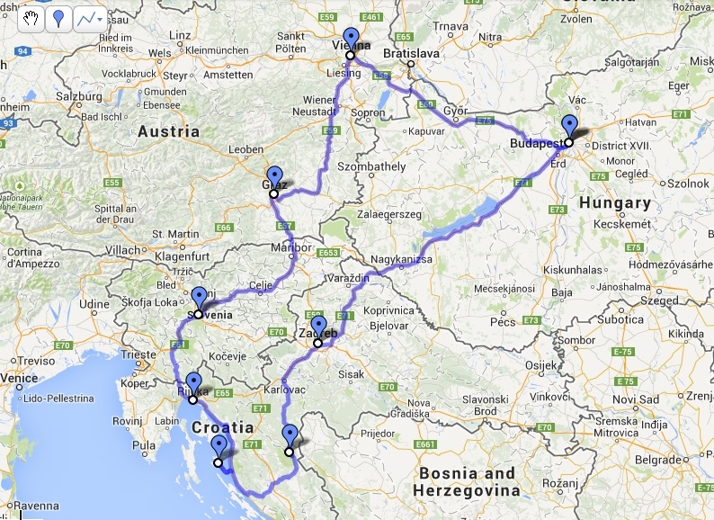 Маршрут по Восточной Европе для девушки с шилом в заднице