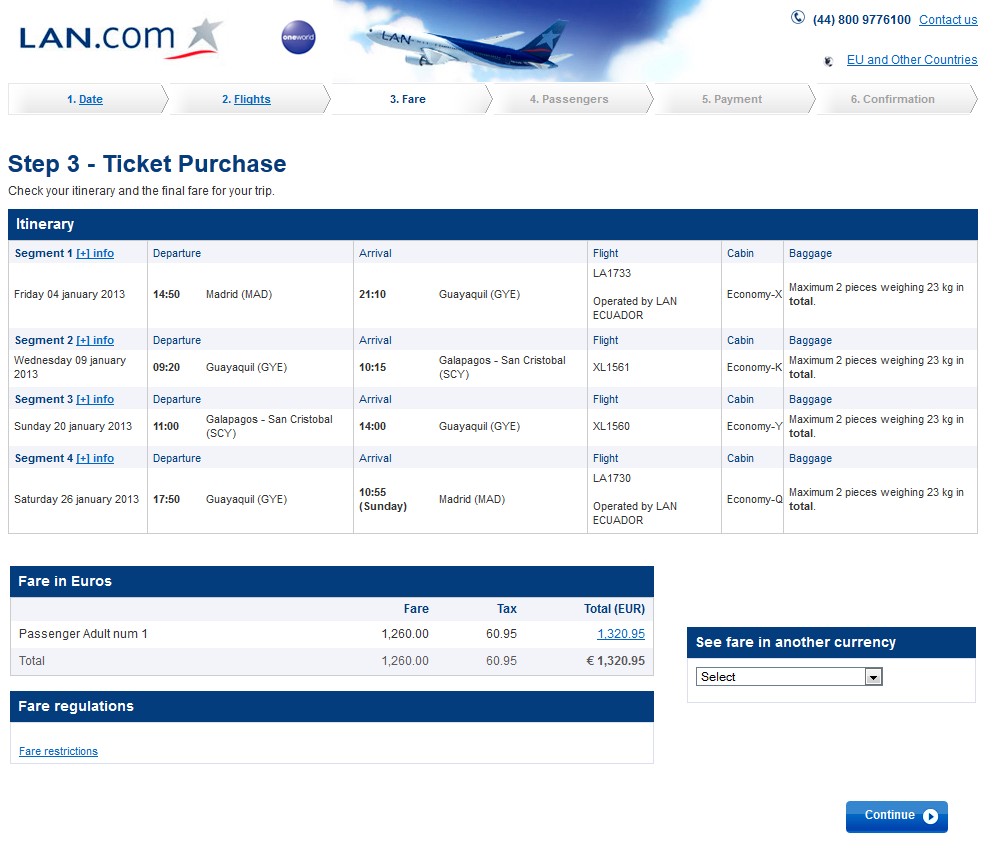 билет на самолет эквадор