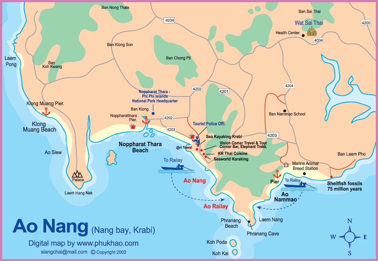Расстояние краби. АО Нанг Краби на карте. Пляж АО Нанг Краби на карте. Пляж АО Нанг Краби. Пляж Рейли Бич на карте Таиланда.