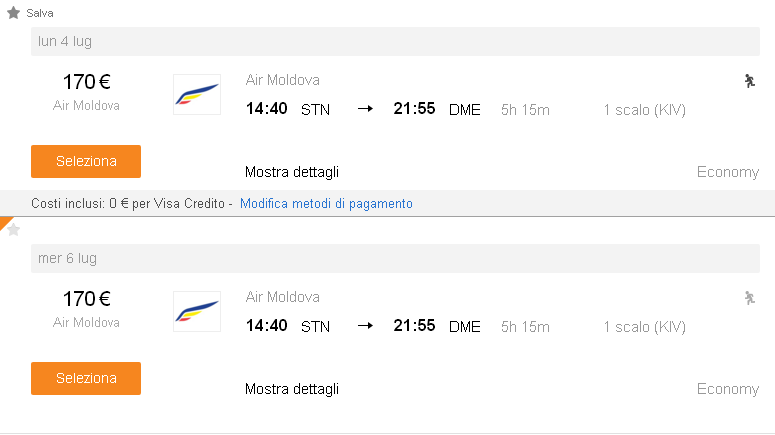 авиабилеты цены молдова