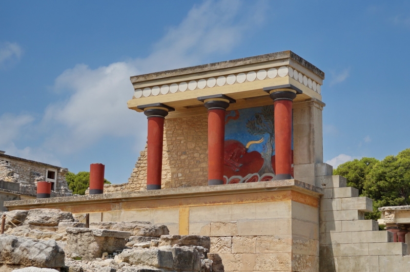 Кносский дворец. Фреска "Минотавр"