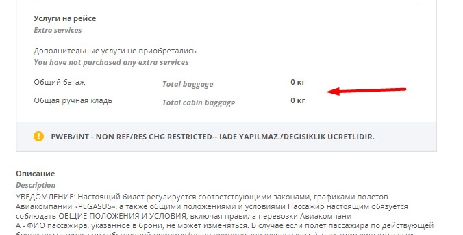 Пегасус багаж